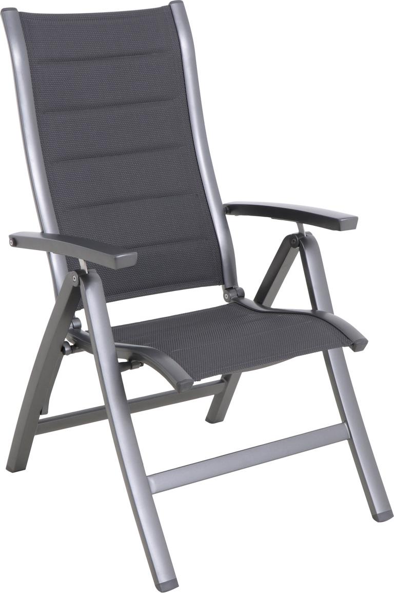 2er Set Royal Garden Richmond Klappstuhl Aluminium/Polyester Iron Grey/Anthrazit