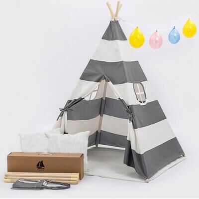 e-Joy Teepee Tent for Children with Carry Case Indoor & Outdoor Playing - 1pc