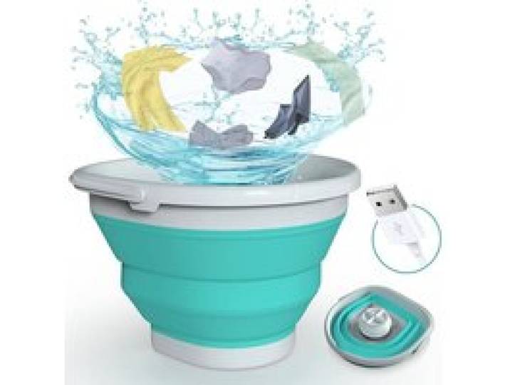 Mini Machine À Laver Portable Pliable 10 Litres Turbine À Ultrasons 24 W Avec Usb Pour Sous-Vêtements Chaussettes Vêtement