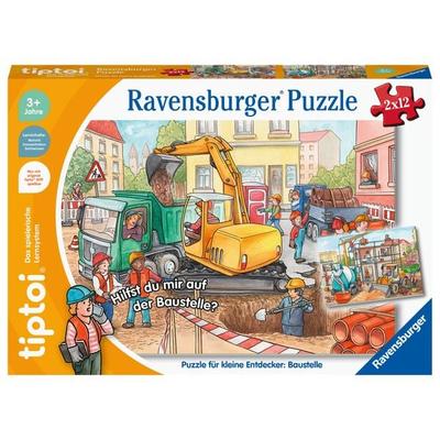 tiptoi® Puzzle für kleine Entdecker: Baustelle - 2x12 Teile