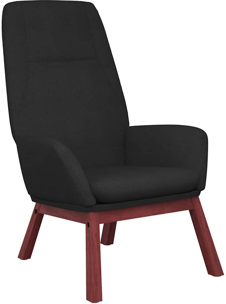 vidaXL Chaise de relaxation Noir Tissu