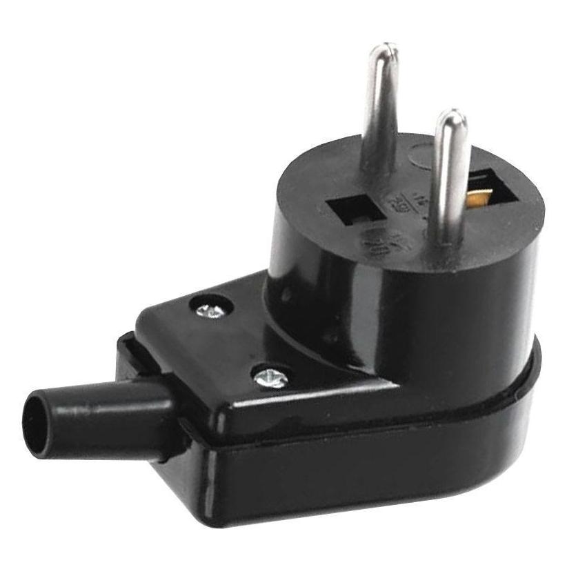 Viplast Wtyczka kątowa z uziemieniem 16A 250V czarna 220-05 (VIPLAST)