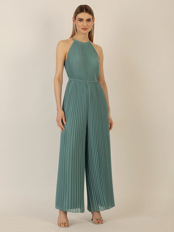 APART Plisseejumpsuit in Grün - 38