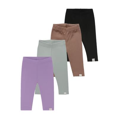Erstausstattungspaket LILIPUT "Leggingsset", Mädchen, Gr. 86/92, bunt (lila), 79% Baumwolle, 17% Polyester, 4% Elasthan, KOB Set-Artikel Erstausstattungspaket, in moderner Ripp-Qualität