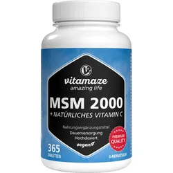 Msm 2000 + Vitamin C Acerola Extrakt 365 ST