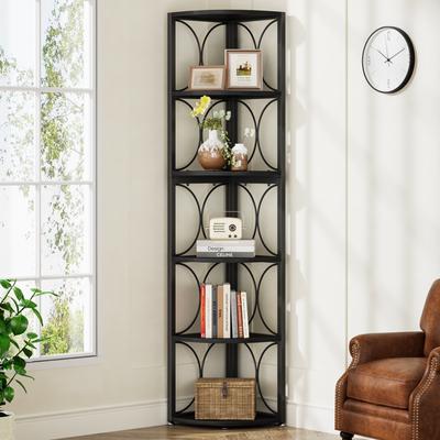 BLUEBELL "67"" Tall Corner Shelf, Corner Bookshelf Bookcase Standing Shelving Unit"