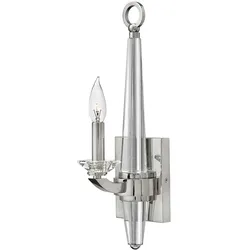 Wandleuchte Wandlampe Flurleuchte Schlafzimmerleuchte Kristalle Nickel B 12 cm