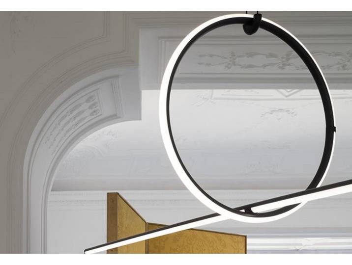 Arrangements Round Large Pendelleuchte - Flos - Wohnzimmer - Aluminium - Ring