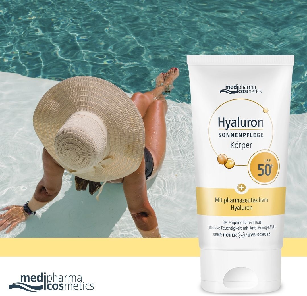 medipharma cosmetics Hyaluron Sonnenpflege Körper Creme LSF 50+ 150 ml