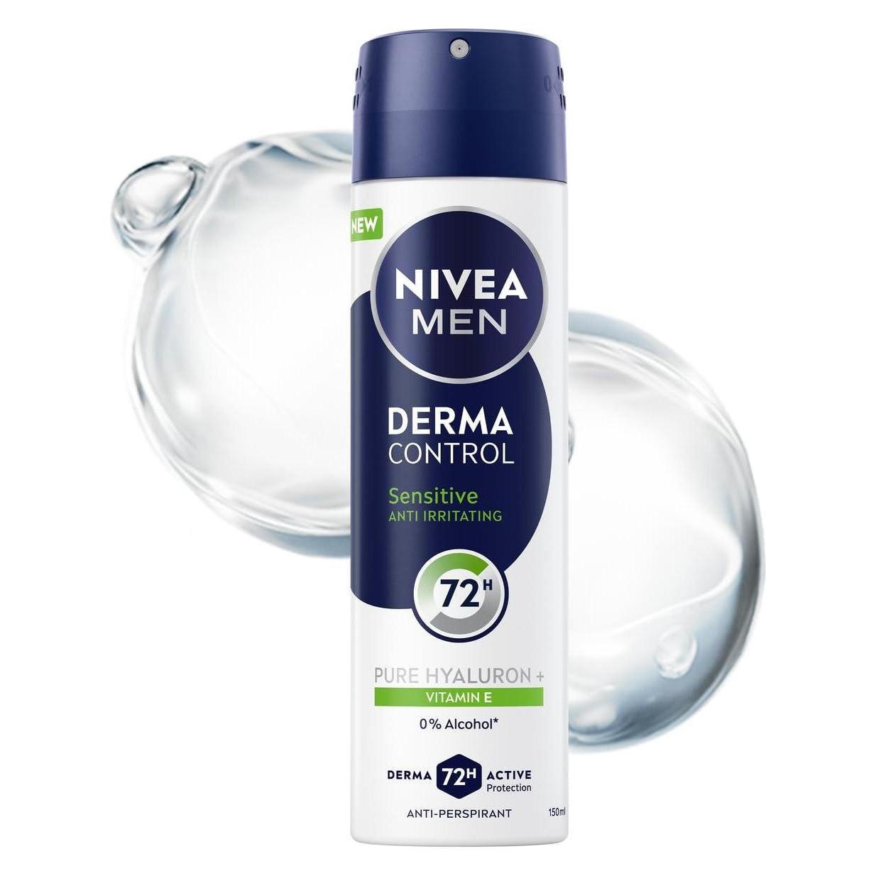 Nivea Men Derma Control Sensitive Antiperspirant Spray 150ml (Spray, 150 ml) (60488055)
