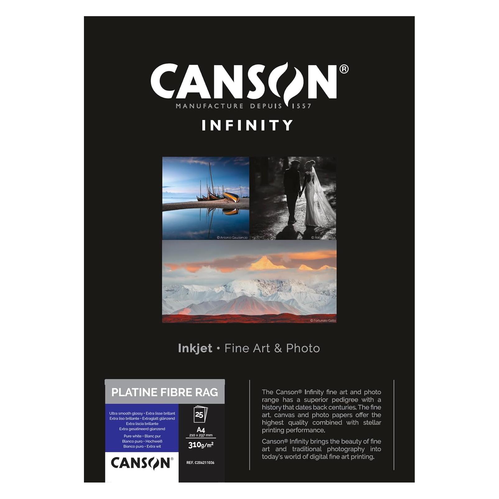 Canson INFINITY Fotopapier A4 (310 g/m², A4, 25 Stk.) (C206211036)