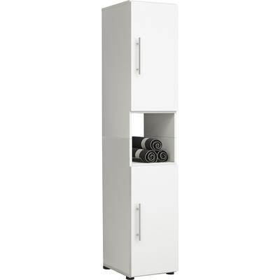 Hochschrank VCM "Holz Badmöbel Badschrank Hochschrank Flandu", weiß, B:31cm T:30cm, Obermaterial: 100% Holz Wood., Schränke, Hochschrank