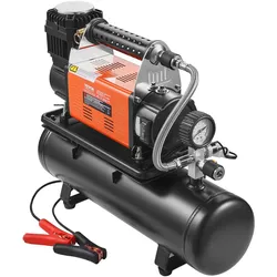 VEVOR 12-V-Hochleistungsluftkompressor mit 6-l-Tank-Kit, tragbarer 6,35-CFM-Reifenfüller, 150-PSI-Offroad-Luftkompressor mit digitalem Druckmesser, Reifenfüller für LKWs, Autos, SUVs, 4x4-Fahrzeuge, Wohnmobile