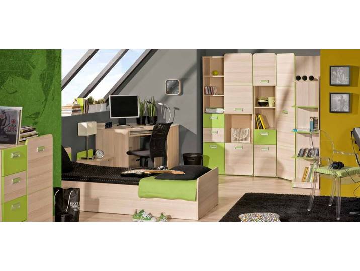 JVmoebel Jugendzimmer-Set Modernes Jugendzimmer aus Holz mit Schrank, Schreibtisch und Bett, Made in Europa