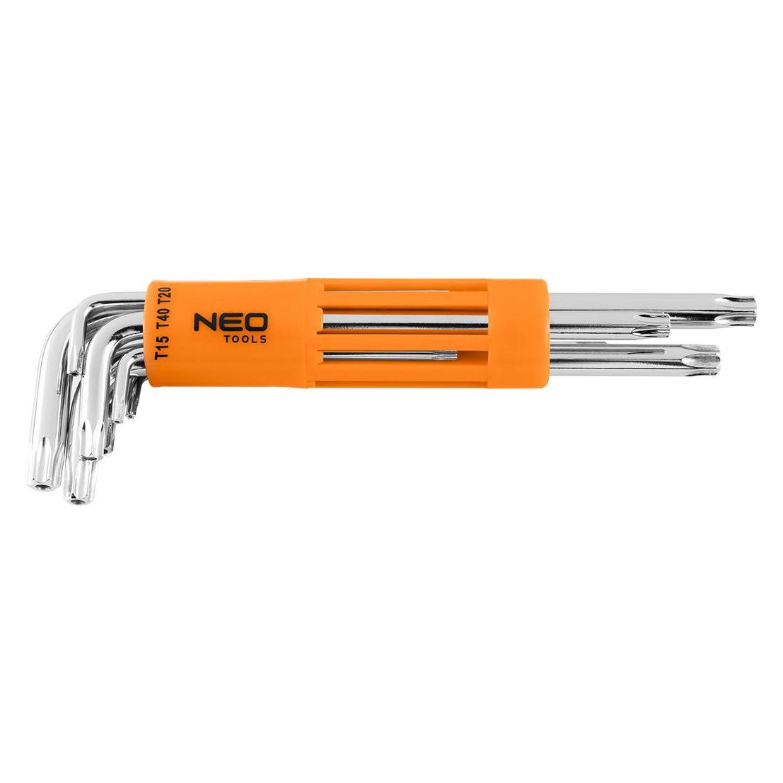 Neo Torx-Innensechskantschlüsselsatz, Typ L T10-T50, mit Loch 8-tlg. (09-524) (09-524)