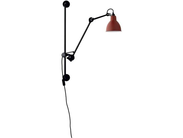 Applique murale Lampe Gras 210 Round, noir/rouge - DCW 201 Round - Salon / séjour - Industriel - Métal - À ampoule unique