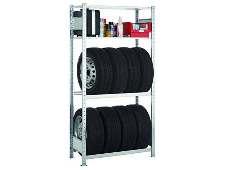 SCHULTE Lagertechnik 20741-4 Garagenregal Lagerregal, schwarz/Silber