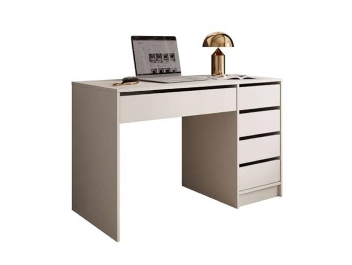 Lookway Schreibtisch MADA mit Schubladen – Elegantes Design mit mattem Finish, mehrere Farboptionen, praktisch für Arbeit, Lernen und Organisation (Kaschmir)