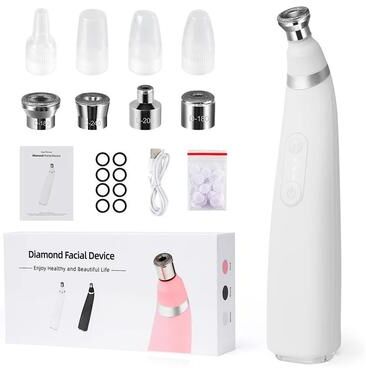 Uplifted Finds Foreverlily Portable Diamond Peeling Microdermabrasion Facial Cleaning Device white