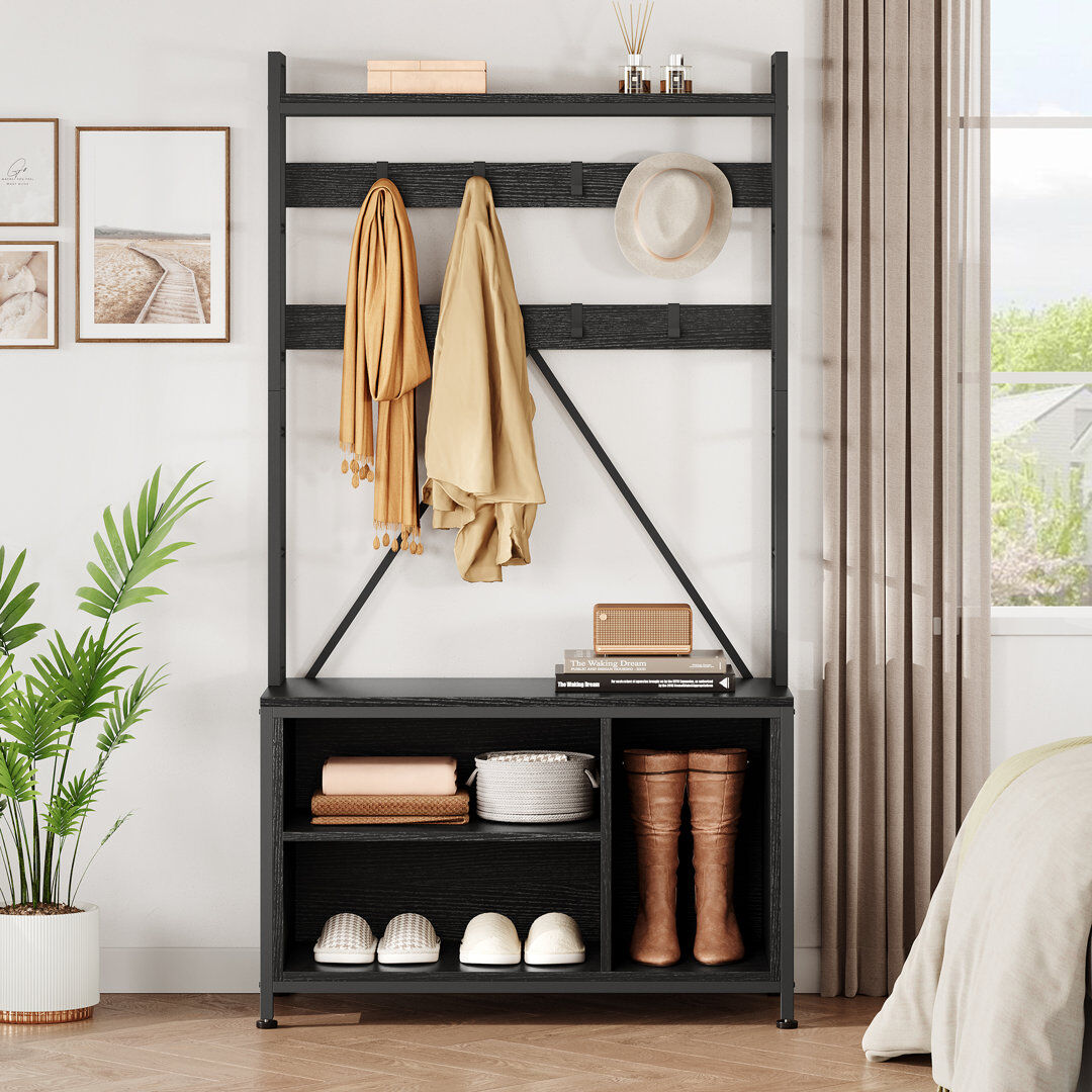 Rio 92.5 cm W Hall Tree Black 177.5cm H X 92.5cm W X 35cm D