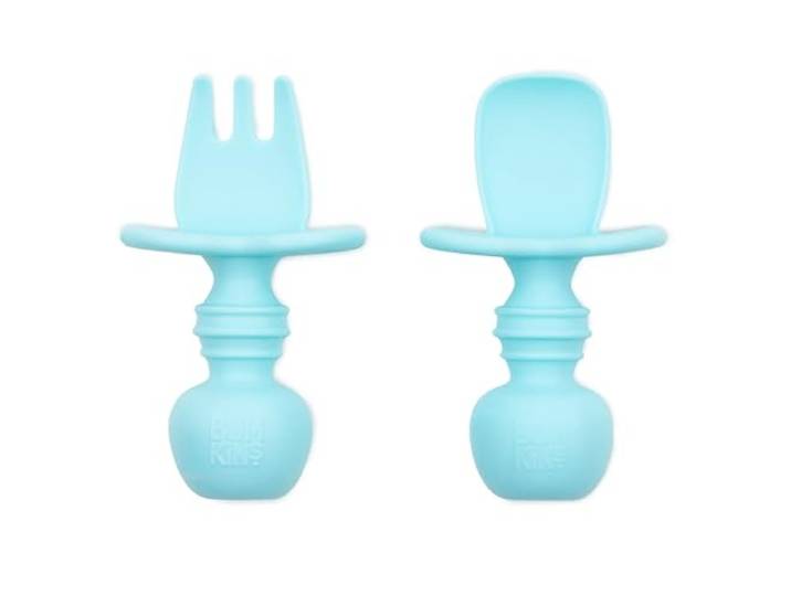 Bumkins - Siliconen Chewtensils® baby bestek - Blauw