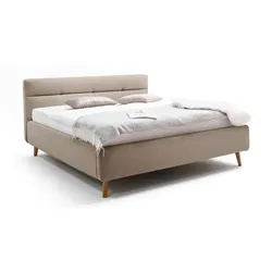 meise.möbel Polsterbett Lotte 180 x 200 cm Stoff Beige