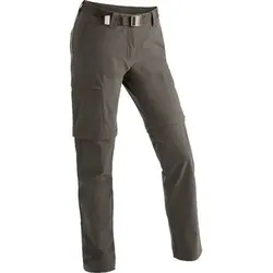 MAIER SPORTS Damen Hose Inara slim zip Da-Zip Off Hose el., Größe 38 in Braun Braun