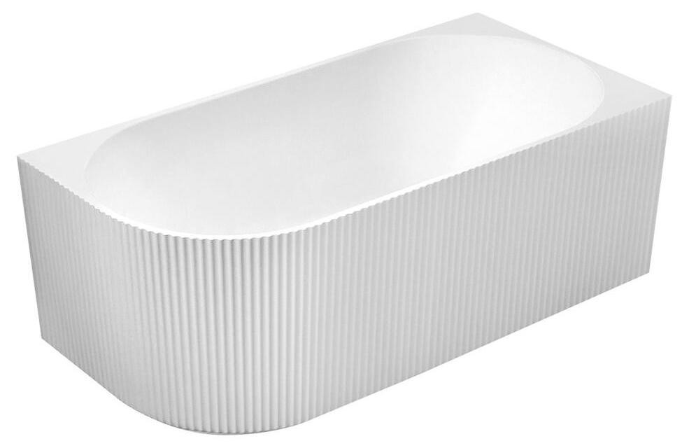 Aqualine TIBERA STRIP R hoekdouchebak, wit, 150 x 75 cm