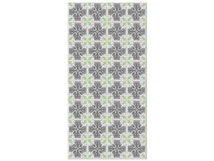 Tapis vinyle carreaux ciments salamanque vert 80x150cm