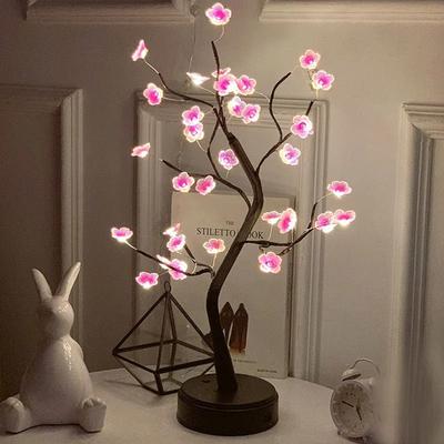 Uplifted Goods LED Rose Leaf Table Lamp Decorative Fairy Light f