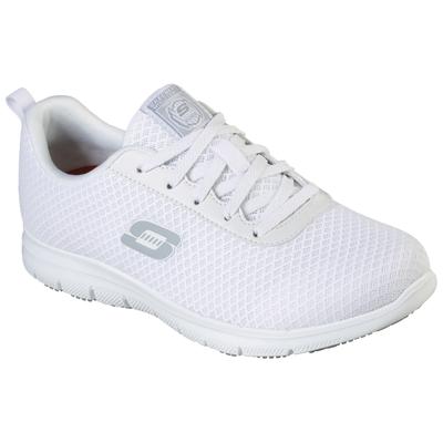 Berufsschuh SKECHERS "Ghenter-Bronaugh Schnürschuh" Gr. 35, weiß, 35, Synthetik, Textil, Schuhe, Schnürschuh für Gastronomie mit Skechers Memory Foam Innensohle