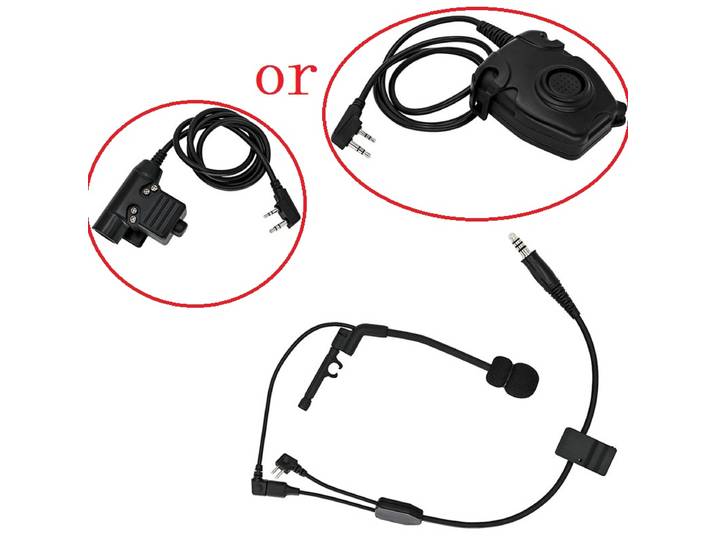 Duly-Jeu de câbles avec U94 ou PCLTOR PTT, pour casque COMTA I II III XPI