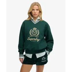 Superdry für Damen. W2012589A Country Club Sweatshirt grün (XS), Lässig, Baumwolle