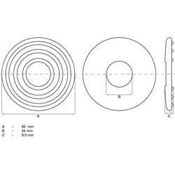 BGS Ersatz-Gummipad für Art. 2889 - 2889-2