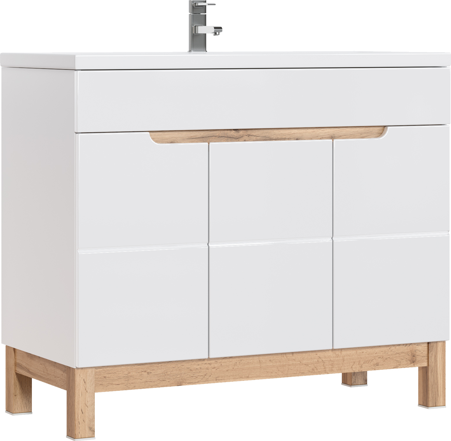Waschtisch Badezimmer Schränke Waschtische Waschbecken Becken Unterschrank 100cm