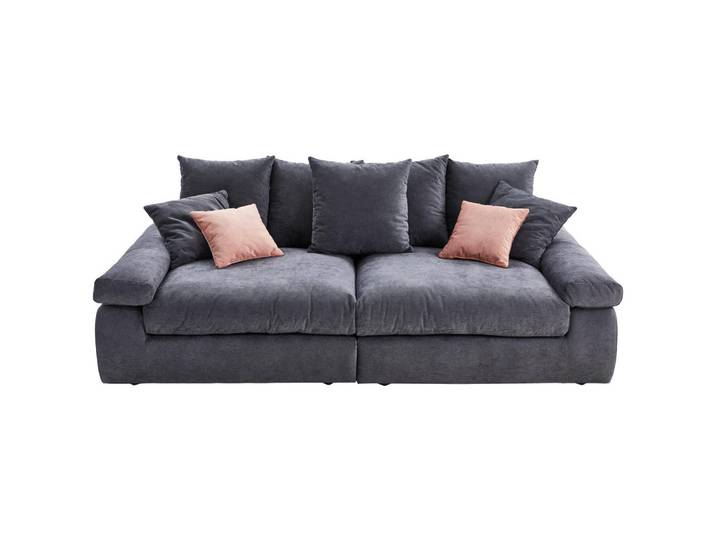 Bigsofa, Anthrazit & Rosa, 260x140x90 cm, Textil, 4-Sitzer, Modern, CARRYHOME