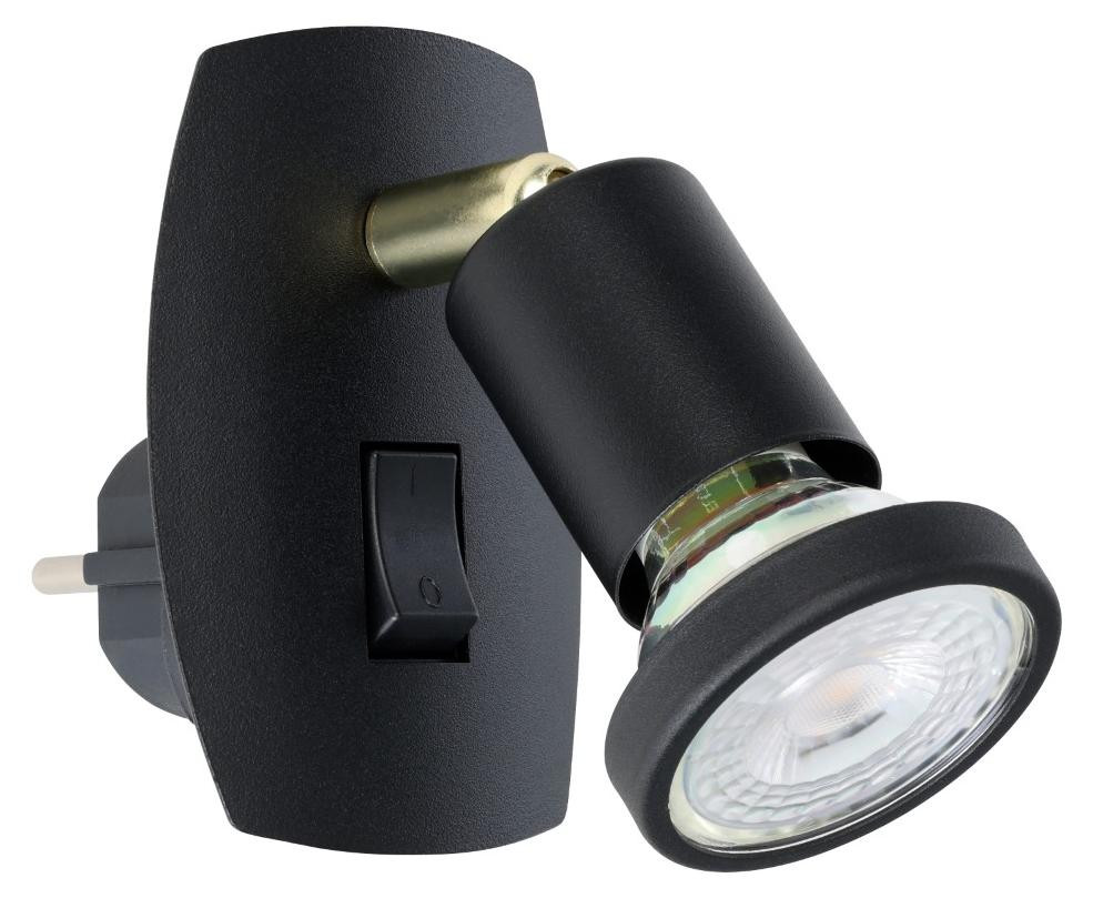 Eglo Wandlamp Parrini met schakelaar - zwart/messing