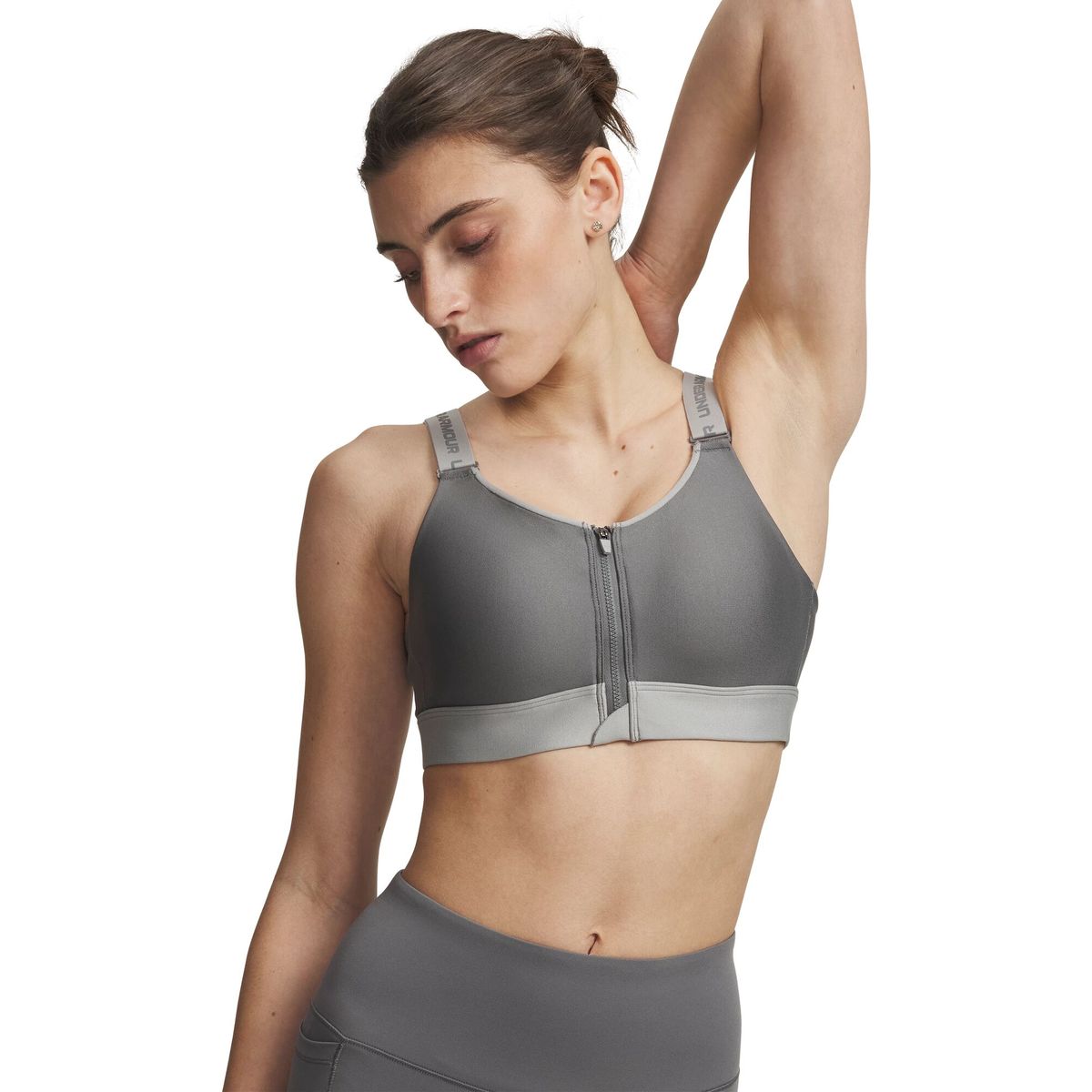 Under Armour Infinity High Zip 2.0 Bra green clay green (709) M A-C 1384118-709-M A-C