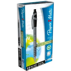 Papermate FlexGrip Ultra RT Schwarz Clip-on-Einziehkugelschreiber Medium 12 Stück(e)
