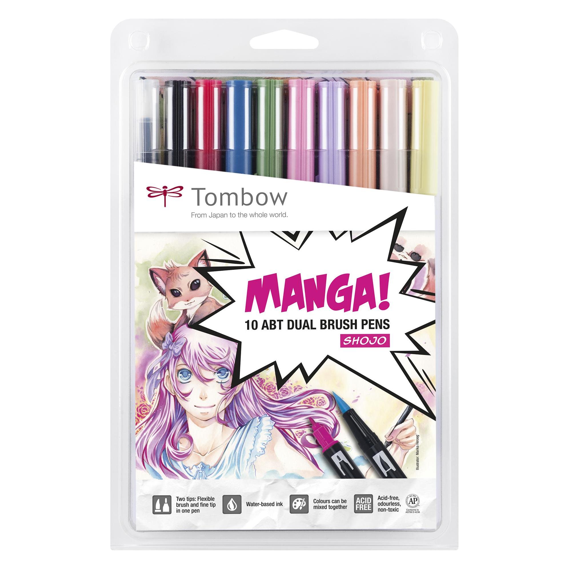Tombow Manga-Set Shojo (10x) (ABT-10C-MANGA2)