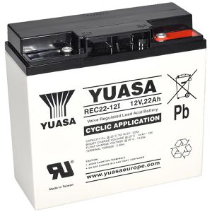 Yuasa AGM-Batterie REC22-12l, 12 V, 22 Ah, M5 Anschluss