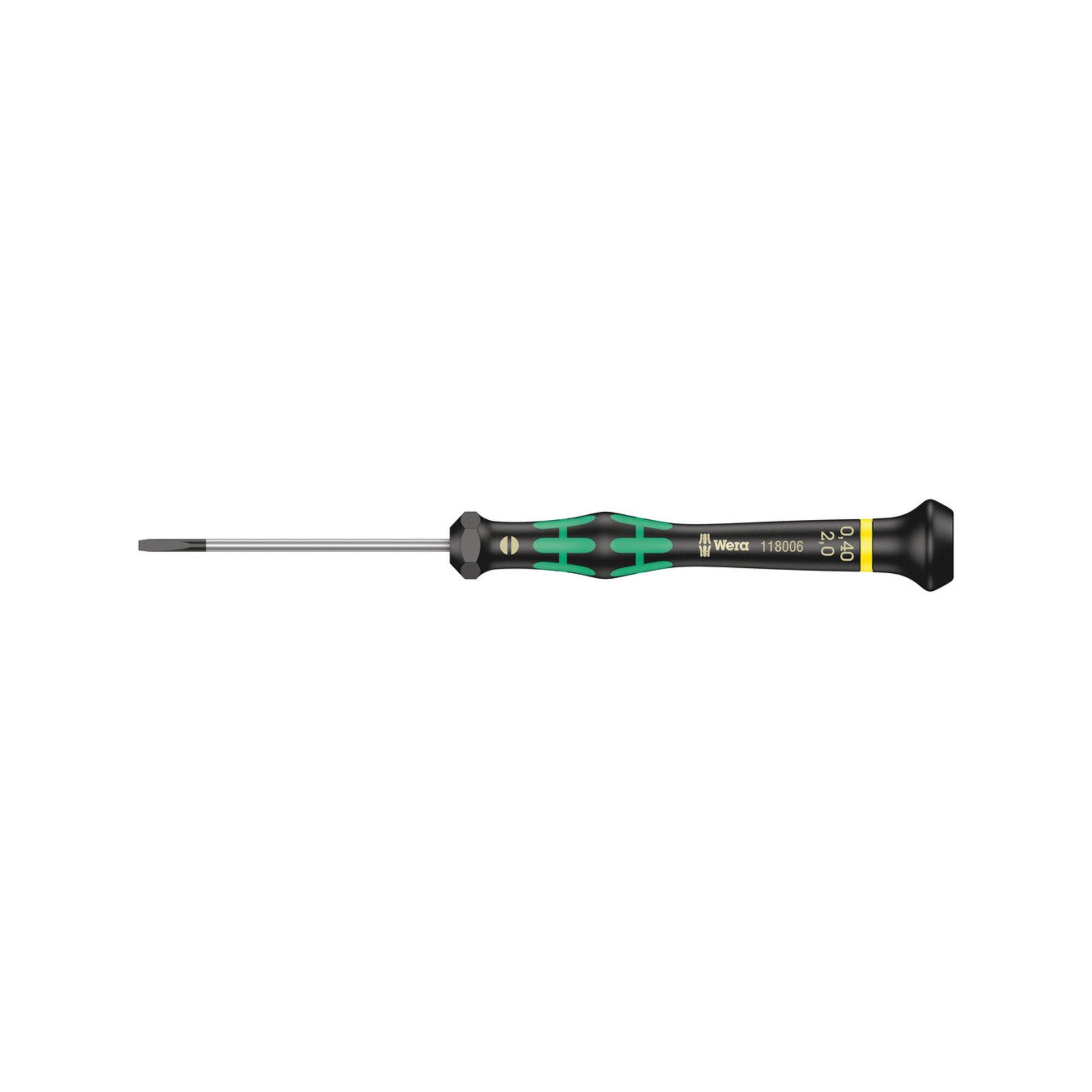 Wera 2035 Elektroniker-Schlitzschraubendreher, 0,40 x 2 x 60 mm (05118006001)