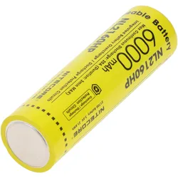 Nitecore, Taschenlampe Zubehör, 6000mAh Li-Ion Akku Typ 21700, 75,4x22mm mit Schutzschaltung, max. 20A Entladestrom