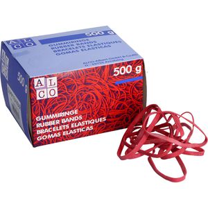Alco 754 Gummiband Länge 100mm Breite 5mm rot 500g