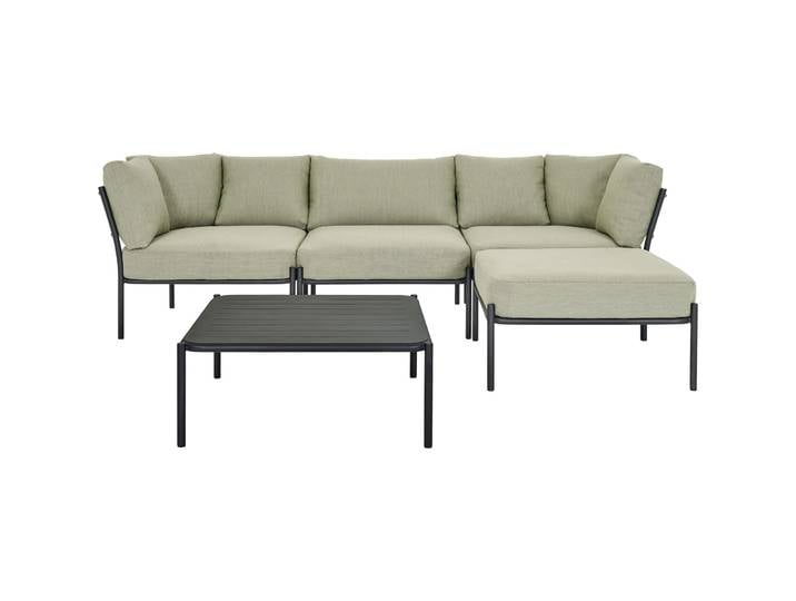 Gartenlounge Viano grün Stahl 3 B 235 T 160 cm - Gartenlounge - Wetterfeste Gartenmöbel & Accessoires