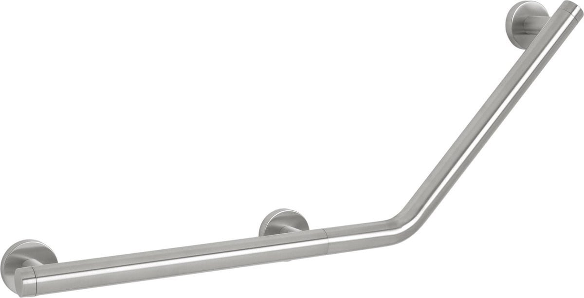 Tiger Boston Comfort & Safety Wandbeugel rechts 135 graden met handgreep - RVS geborsteld