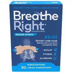 BREATHE Right Besser Atmen Nasenpfl.groß beige 30 St