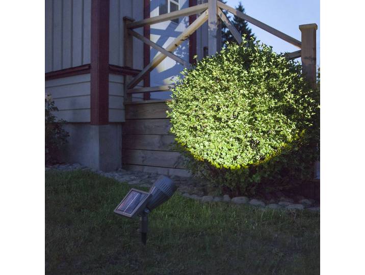 STAR TRADING LED-Solarleuchte Powerspot, verstellbare Blende Powerspot, schwarz, Kunststoff,