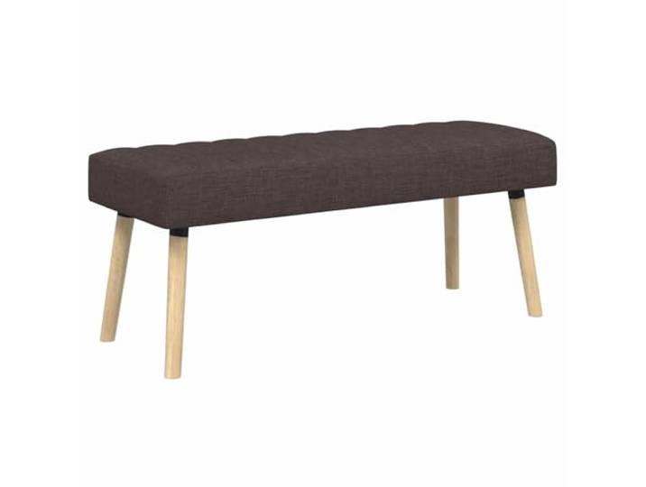 Xhnifbn Bank Dunkelbraun 110x40x46 cm Kanalgepolsterte Polsterbank Stoff Elegante Sitzbank mit robuster Schaumstoffpolsterung und Beinen aus Kautschukholz. Ideal für Schlafzimmer und Flur.