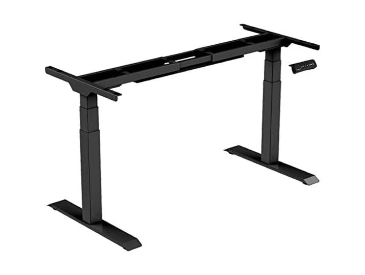 ESMART EZX-132B elektrisches Steh-Sitz-Schreibtischgestell Schwarz, Höhe 58–123 cm, Dual-Motor, 3 Speicherplätze, Aktivitätserinnerung, schnelle Montage, für eigene Tischplatte